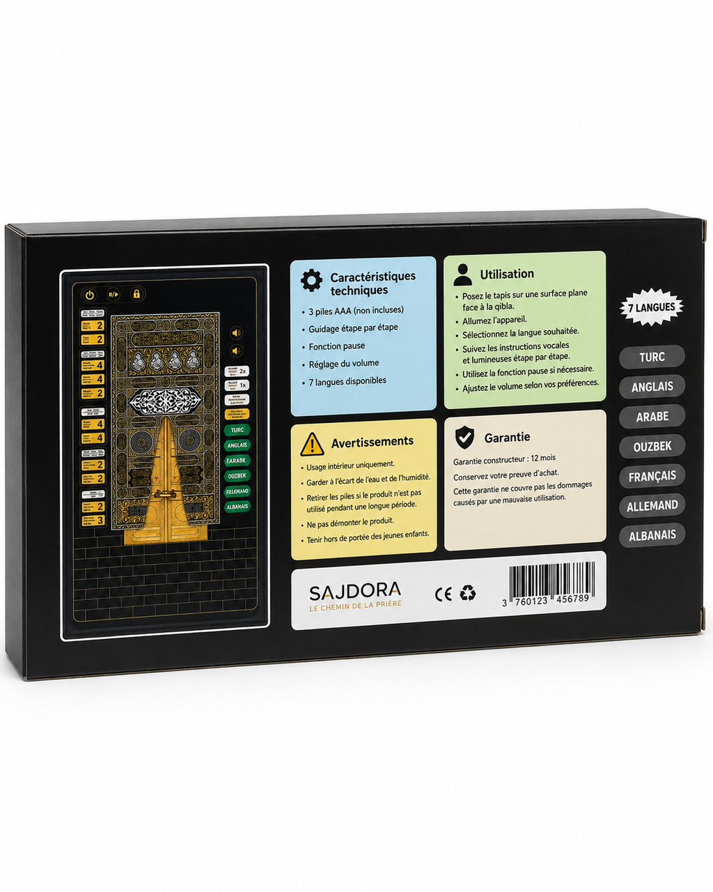 SAJDORA – Tapis de prière interactif